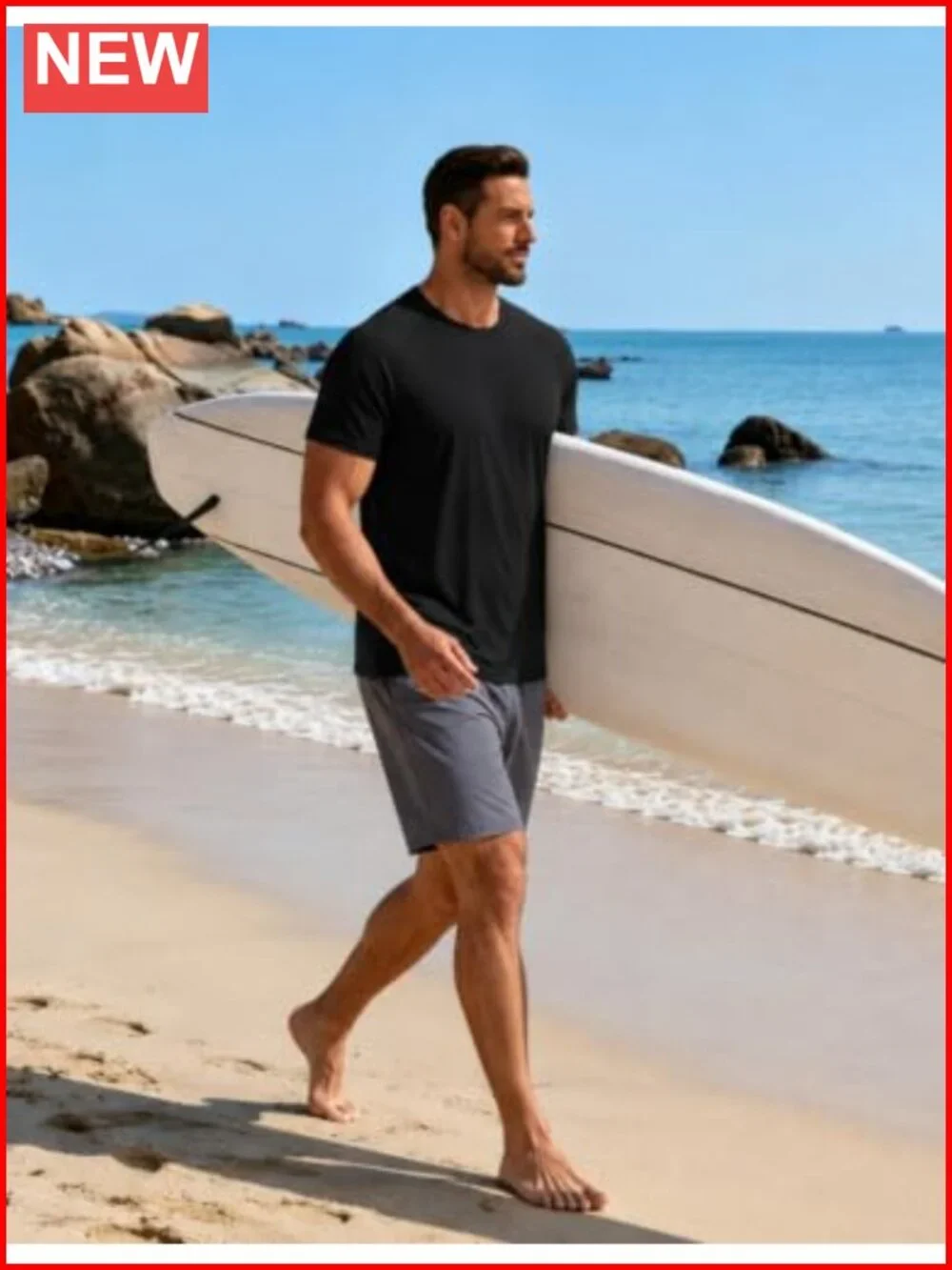 UPF 50+ Rash Guard Shirt Short Sleeve Quick Dry Stretch Beach Swim T-Shirt